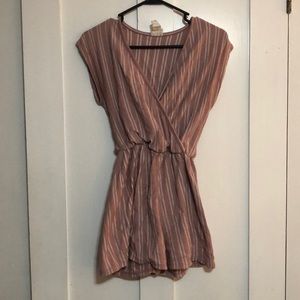 Caution to the wind pink romper